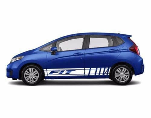 2 pegatinas de vinilo para carreras de coches con símbolo de gráficos de varios colores para Honda Fit