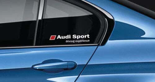 Juego de pegatinas para ventanas laterales Audi Sport Driving Experience para coches Audi
