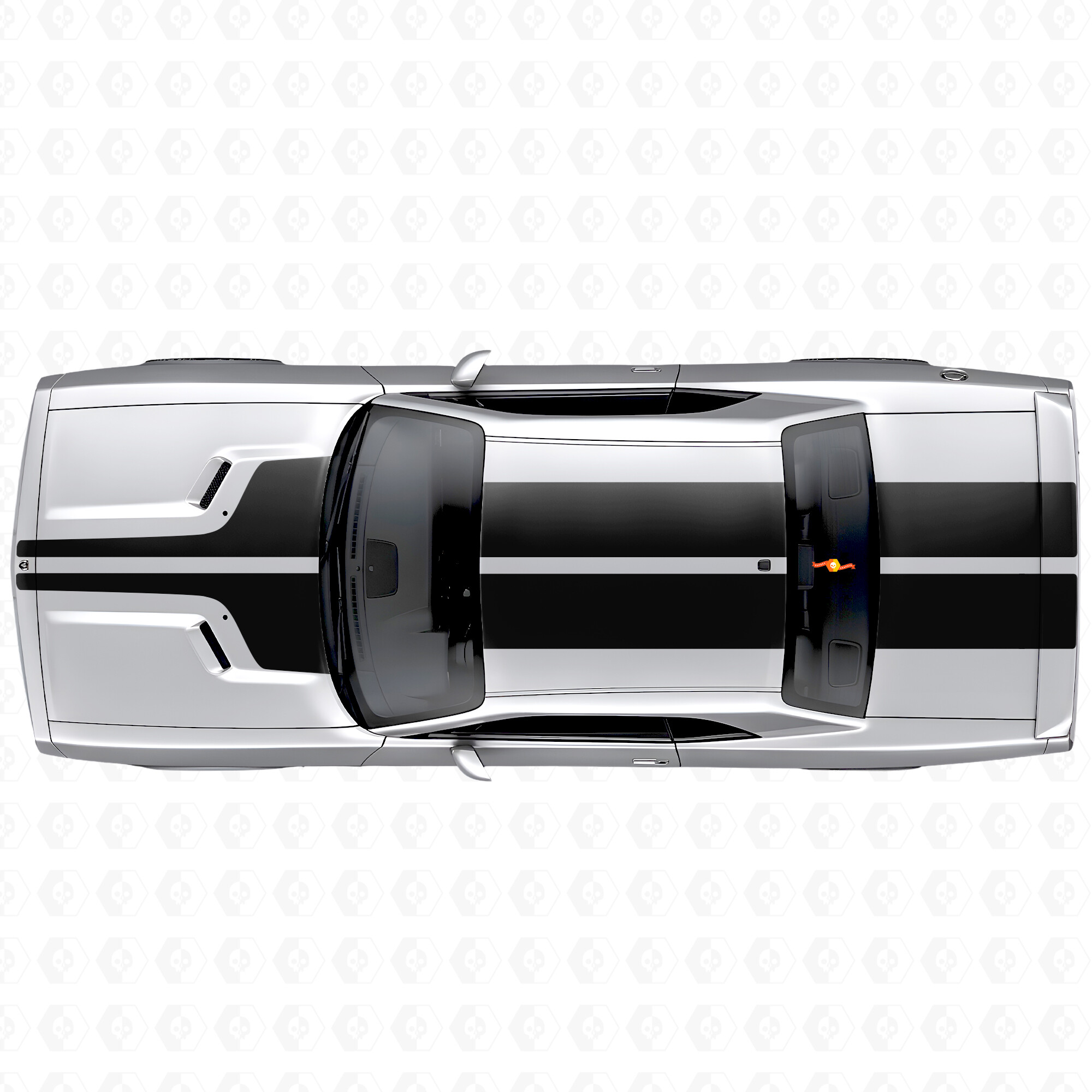Kit completo de vinilo adhesivo estilo Rally BlackTop para Dodge Challenger 2008-2014