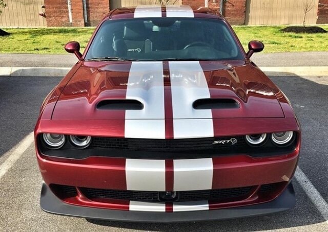 Kit de pegatinas de vinilo de rayas estilo Rally doble sobre el coche para Dodge Challenger