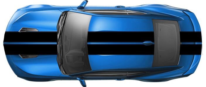2016 y posteriores Chevrolet Camaro Pace Car Style Rally Stripes de parachoques a parachoques
