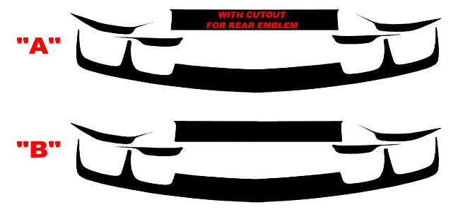 Kit de pegatinas de vinilo opacas para maletero trasero y fascia de Chevrolet Camaro 2010-2013
