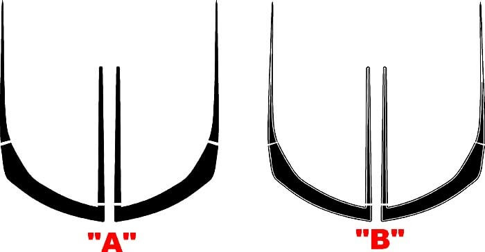2016 y posteriores Chevrolet Camaro Front Fascia ZL1 Style Accent Stripes Se adapta a pegatinas de vinilo LT / RS / SS

