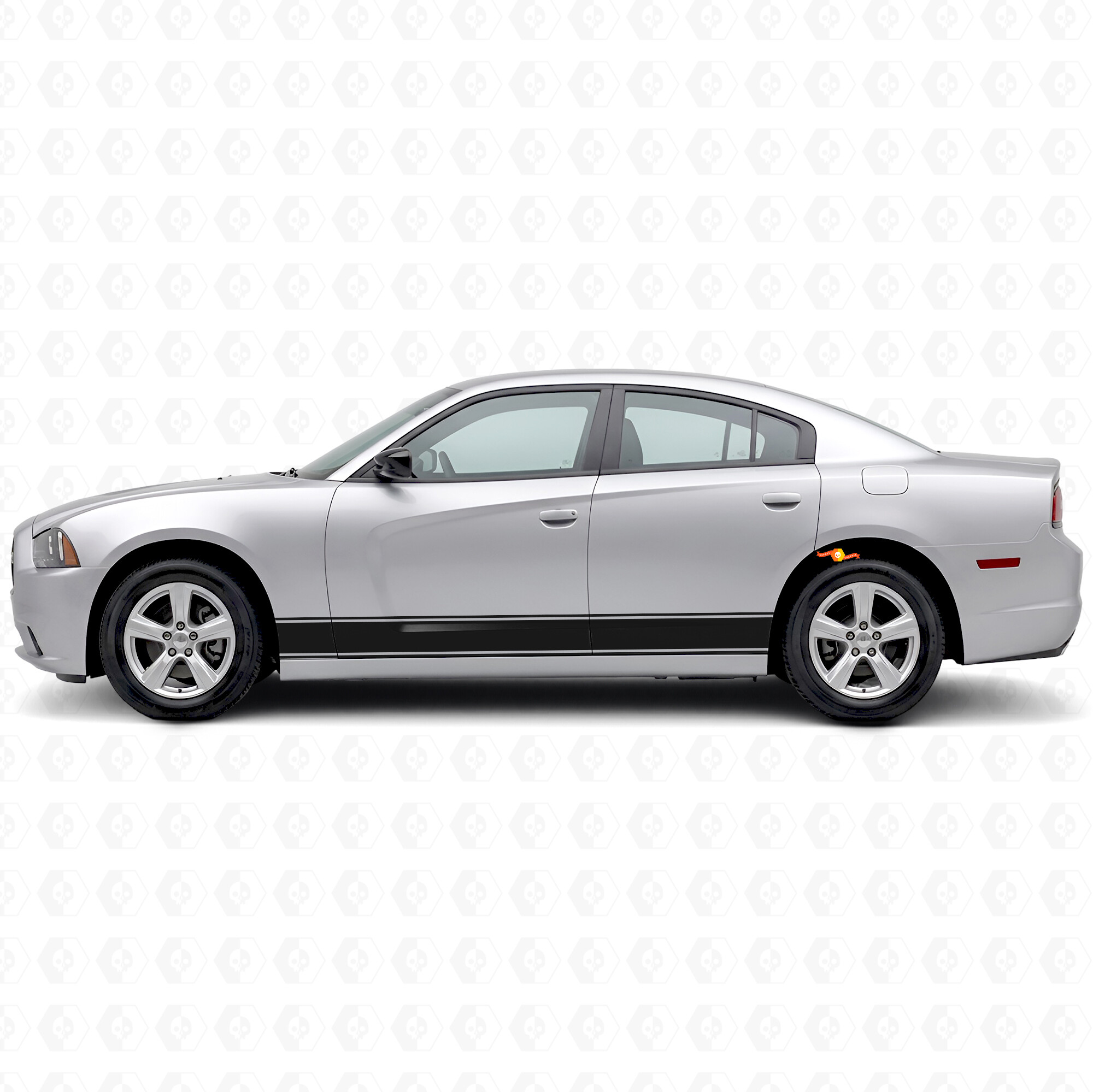 Par 2011 - 2014 Charger Rocker Panel Stripe Kits Vinilo Calcomanías Pegatinas