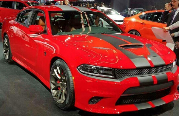 SRT Hellcat Style Rally Stripe Sticker Kit de calcomanía para 2015 y up Dodge Charger
