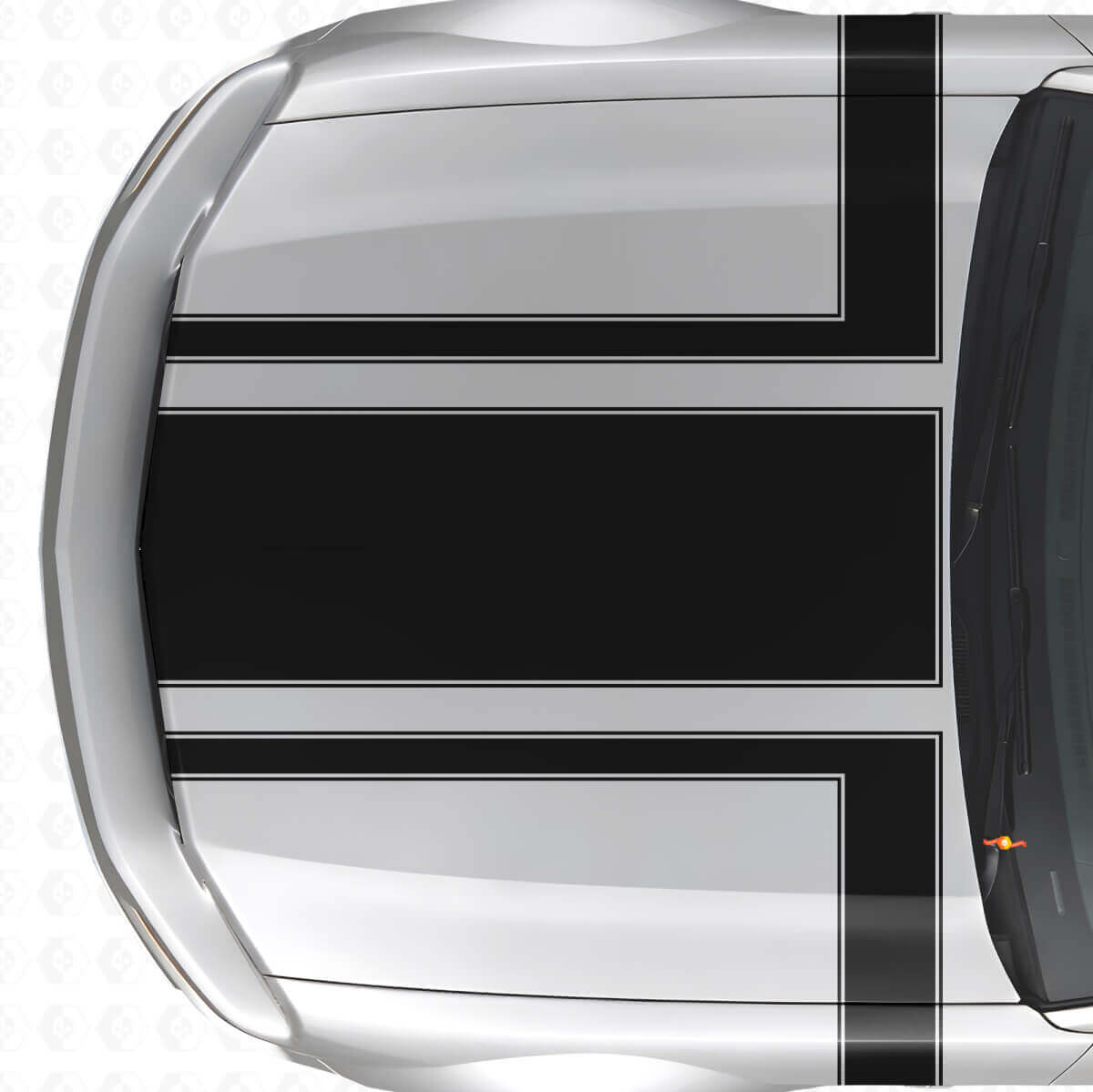 Kit de Vinilos Decorativos para Capó y Rayas Laterales para Musclecar Musclecarmodel 2005-2009