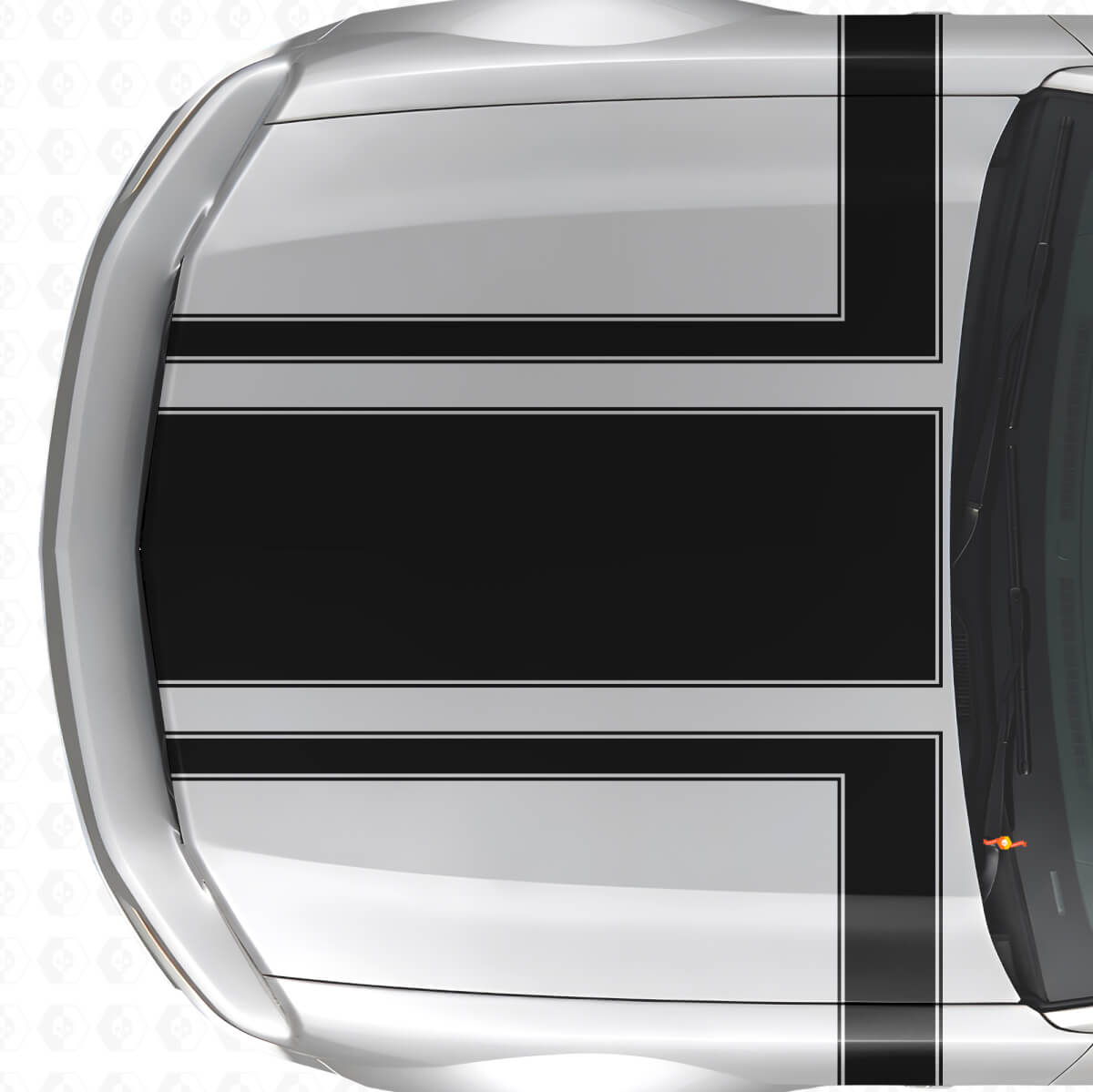 Kit de Vinilo con Calcomanías Decoradas para Capó y Líneas Laterales para Musclecar Musclecarmodel 2005-09