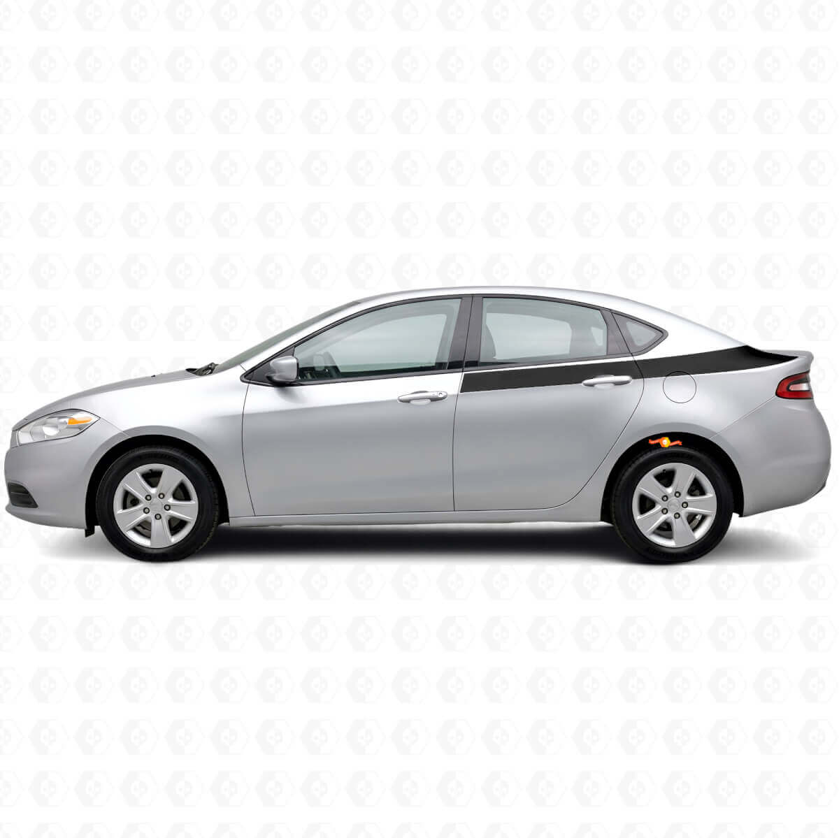 Kit de calcomanías de vinilo con franjas laterales traseras Accent para Dodge Dart 2013+