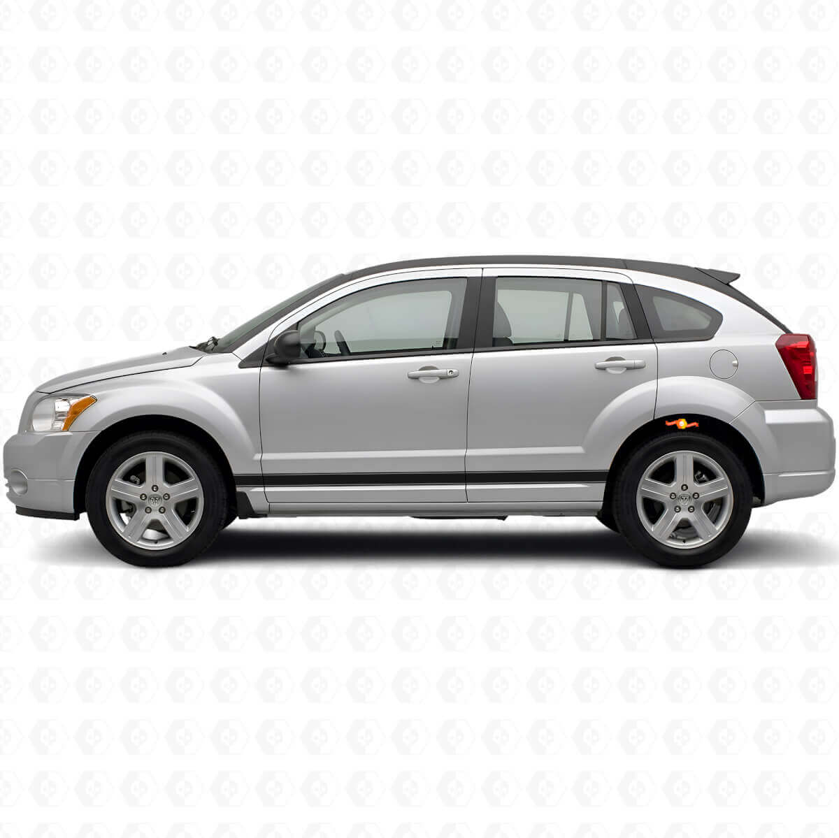 Kit de vinilos con rayas laterales de contorno recto para Dodge Caliber 2007+