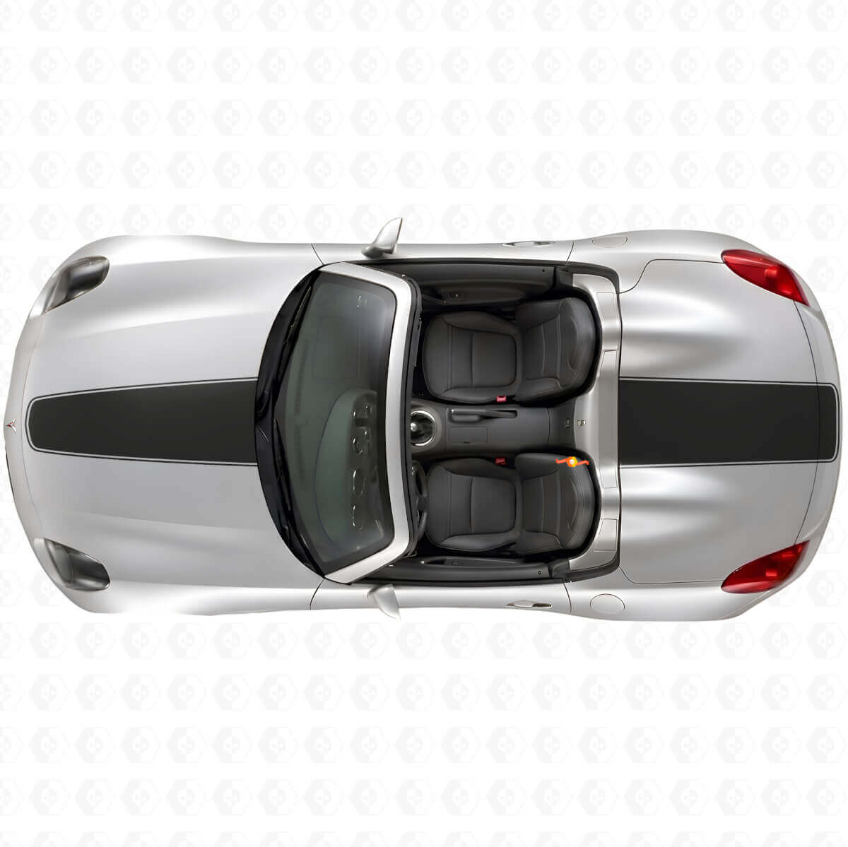 Juego de calcomanías de vinilo con franjas para capó y maletero para Pontiac Solstice 2007+