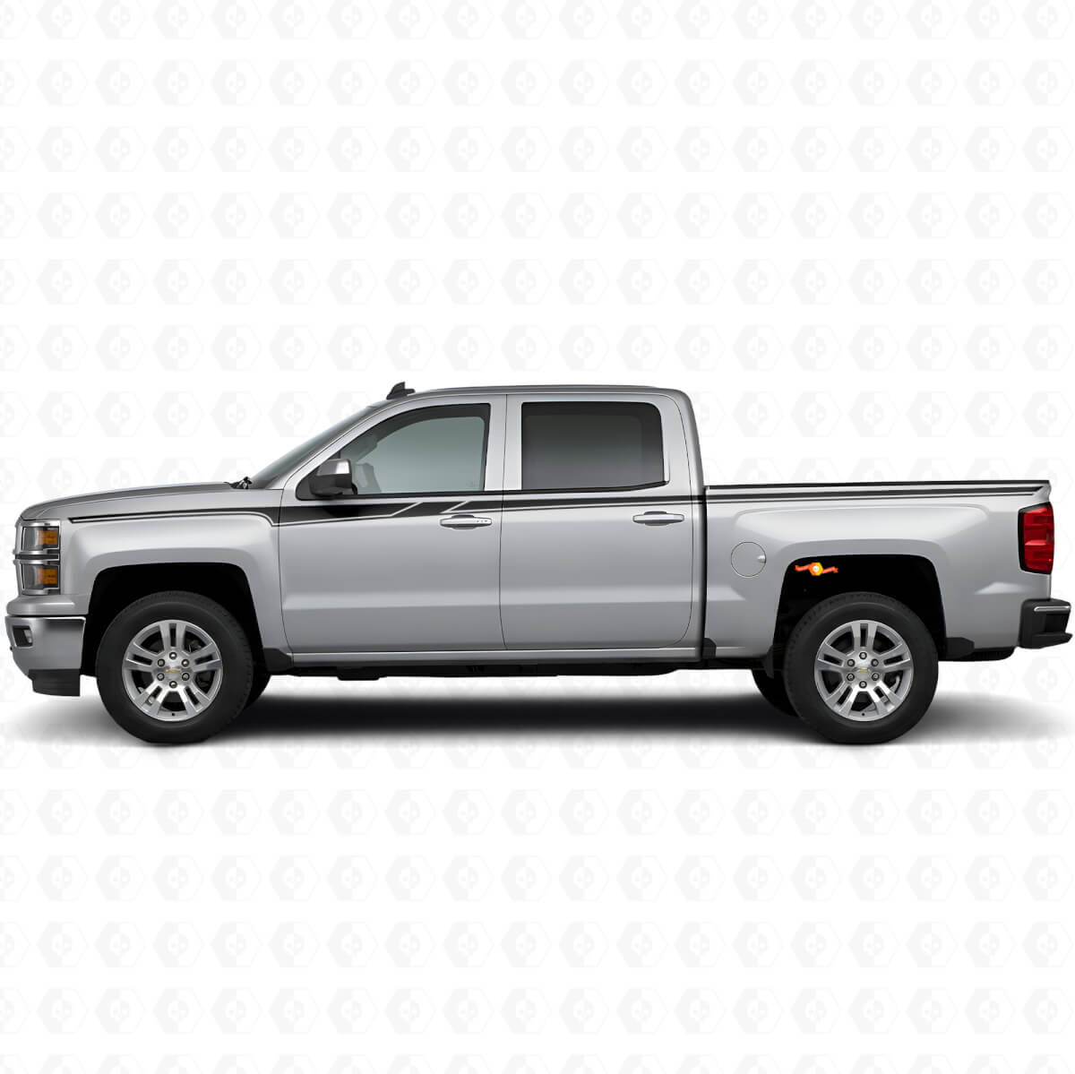 Kit de Calcomanías de Vinilo de Franjas Laterales de Acento para Chevrolet Silverado 2014+