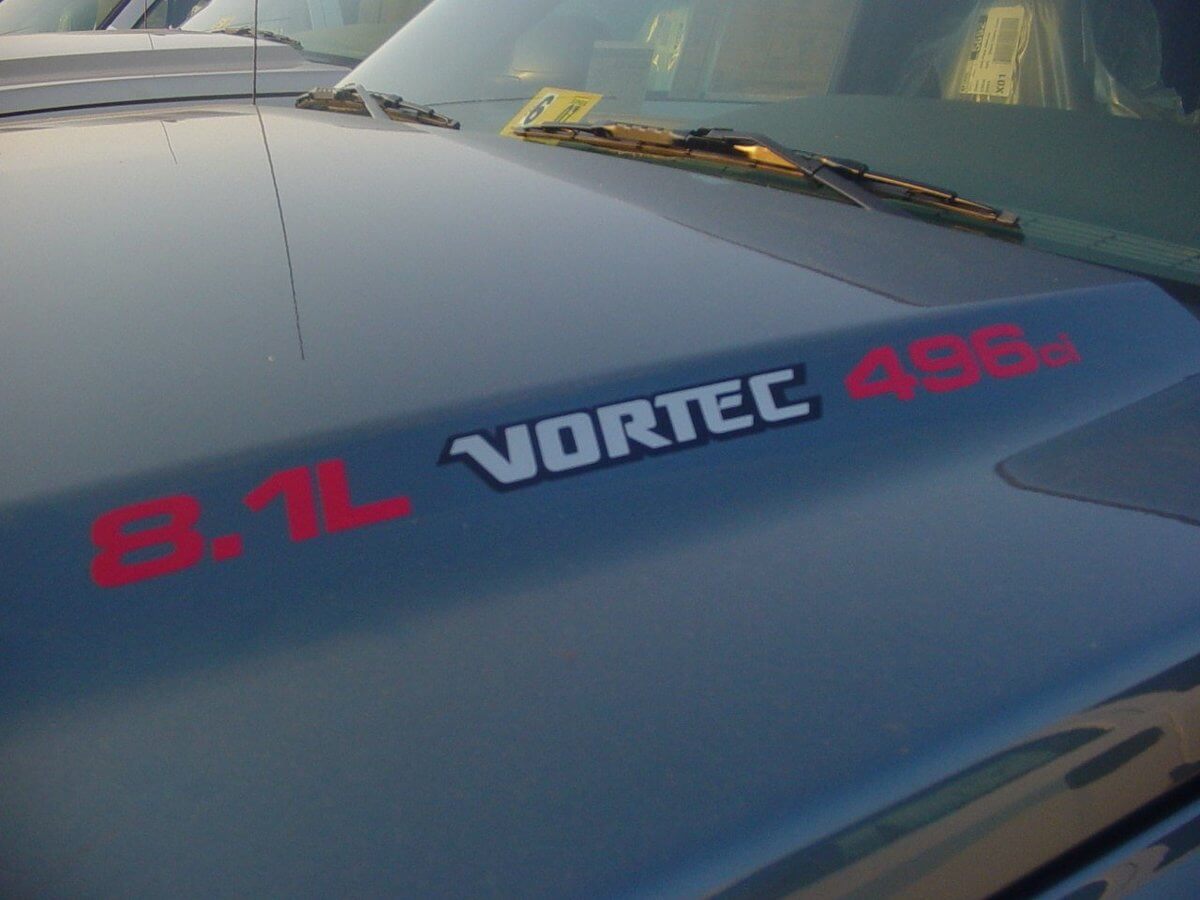 Calcomanía de vinilo para capó 8.1L Vortec 496ci para Chevrolet Silverado GMC Sierra