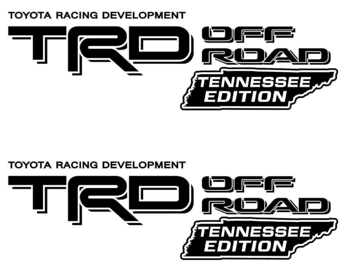 Juego de adhesivos de vinilo para la cabecera TRD Off Road Tennessee Edition para Toyota Tacoma y Tundra