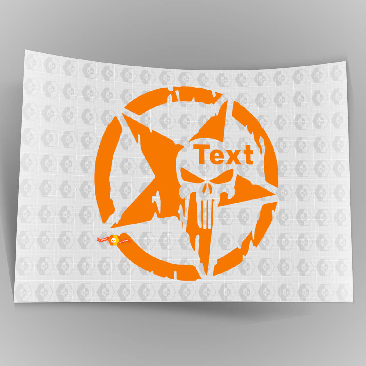 Jeep Star - Calcomanía adhesiva resistente a los rayos UV militar Punisher Off Road Skull #5