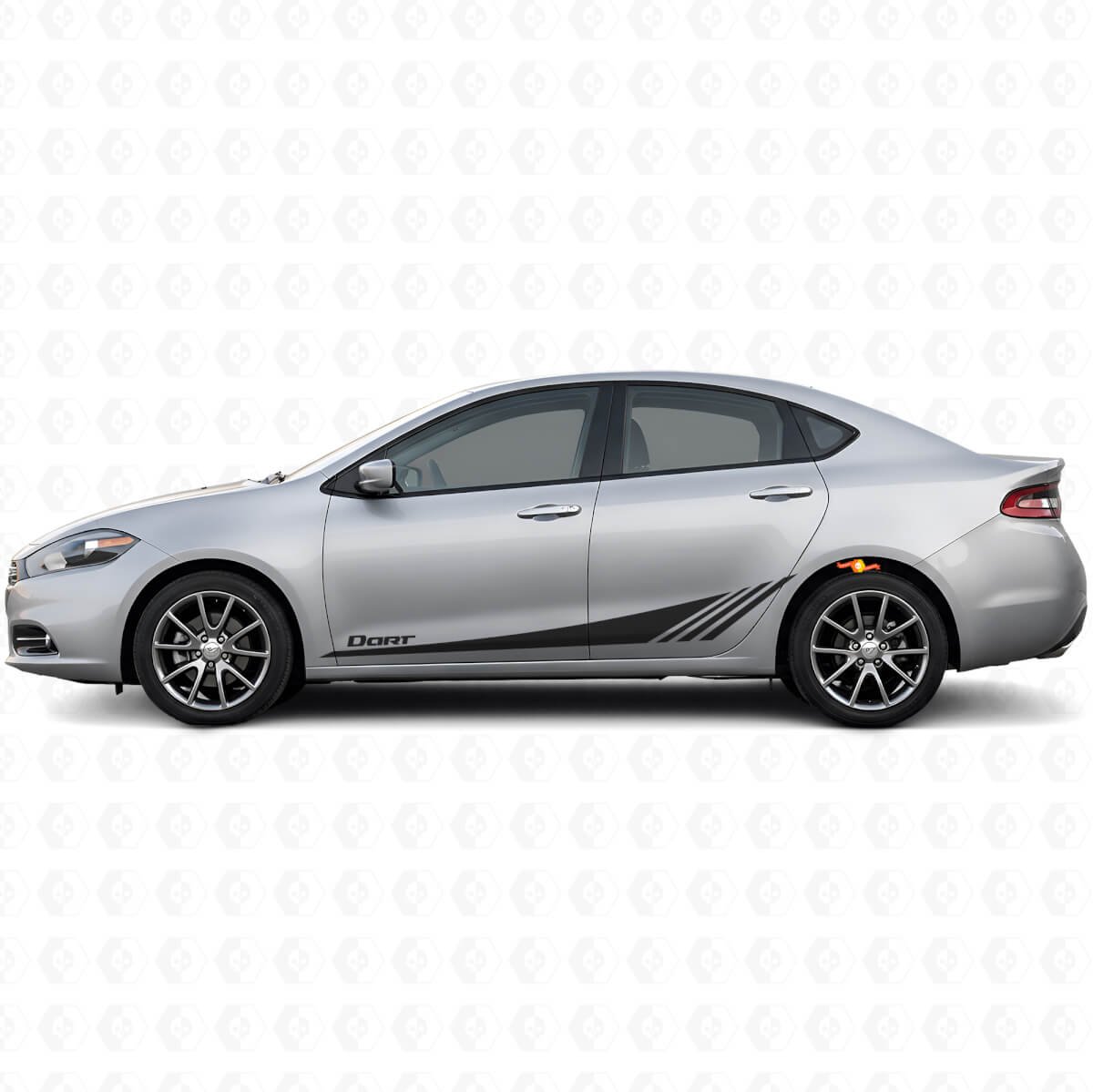Kit de adhesivos de vinilo con franjas laterales estroboscópicas inferiores Datr para Dodge Dart 2013-2016