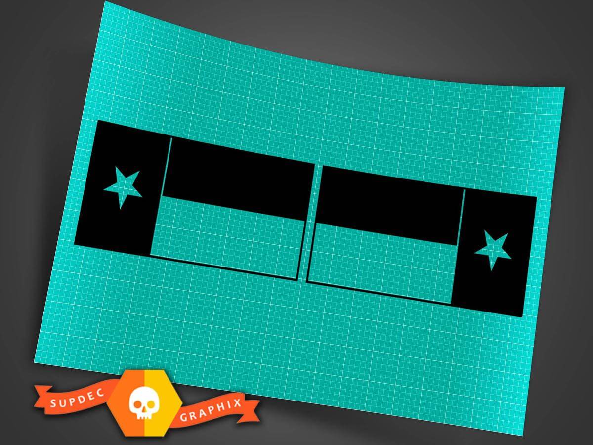 Jeep Wrangler militar negro bandera del estado de Texas conjunto invertido de carga