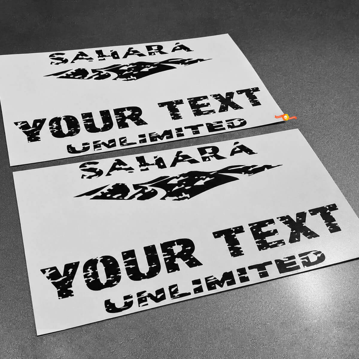 Kit personalizado de vinilo lateral desgastado Sahara para Jeep Wrangler
