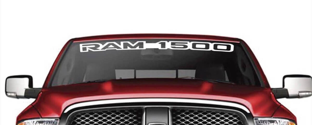 Vinilo adhesivo de vinilo con banner para parabrisas de marca para Dodge Ram 1500