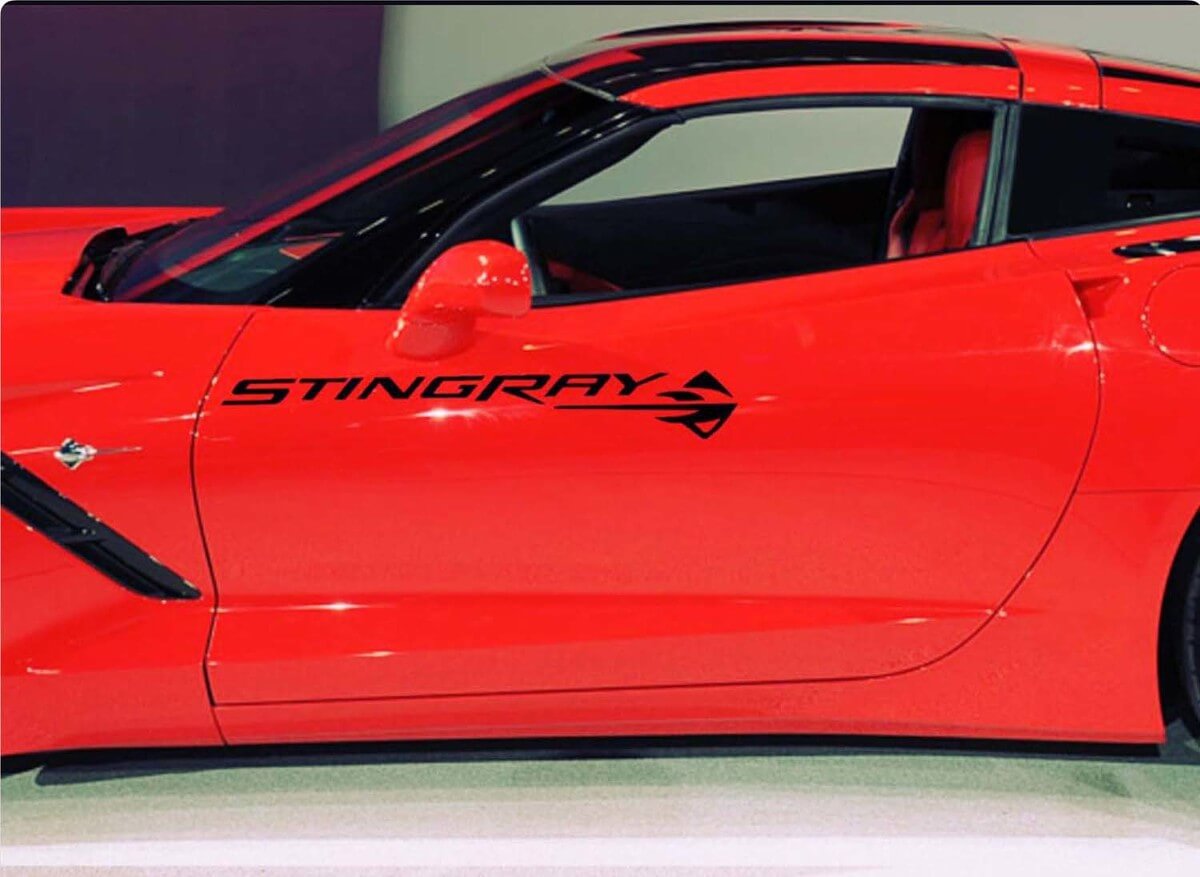 1950- 2017 Chevrolet Corvette Stingray Z06 Hood Body Door Sticker Calcomanía Nuevo 2PC Set Z06
