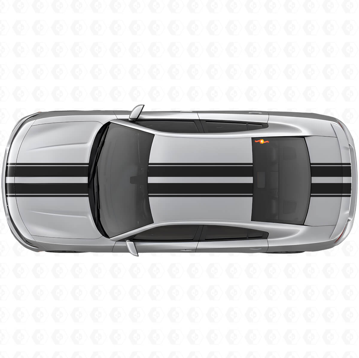 Kit de Pegatinas de Vinilo con Rayas Superiores para Carrocería de Doble Carril para Dodge Charger
