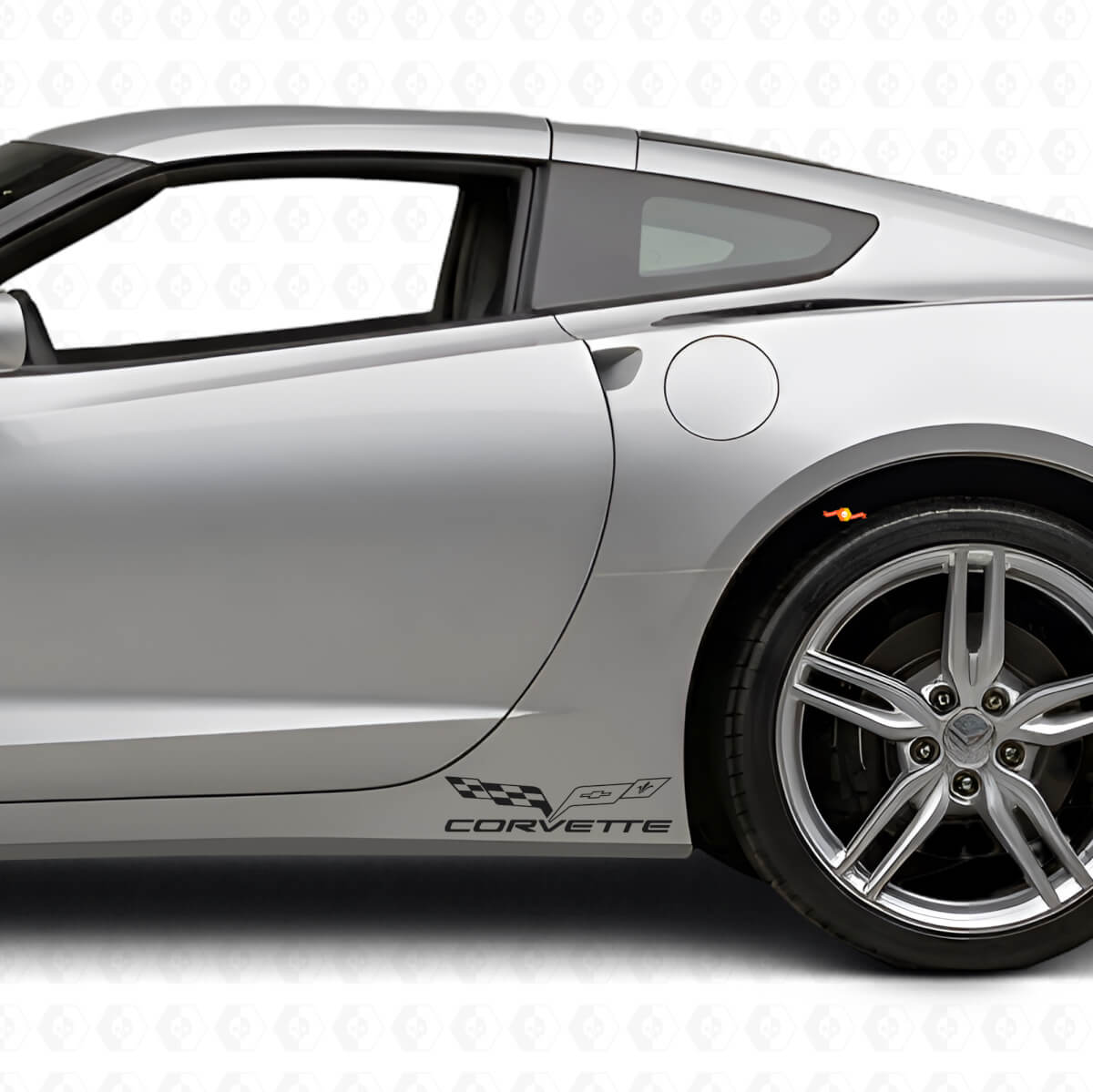 Kit de Vinilo para Paneles Laterales con Logo de Bandera Corvette para Chevy Corvette Z06 C6-7 2005-18