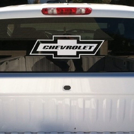 Calcomanía de etiqueta de ventana de 22 pulgadas para Chevrolet - Tu elección de color
