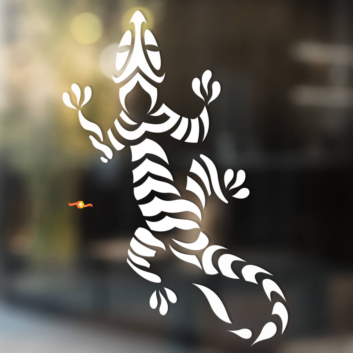 Gecko lagarto vinilo arte pared ventana baño pegatina calcomanía #15
