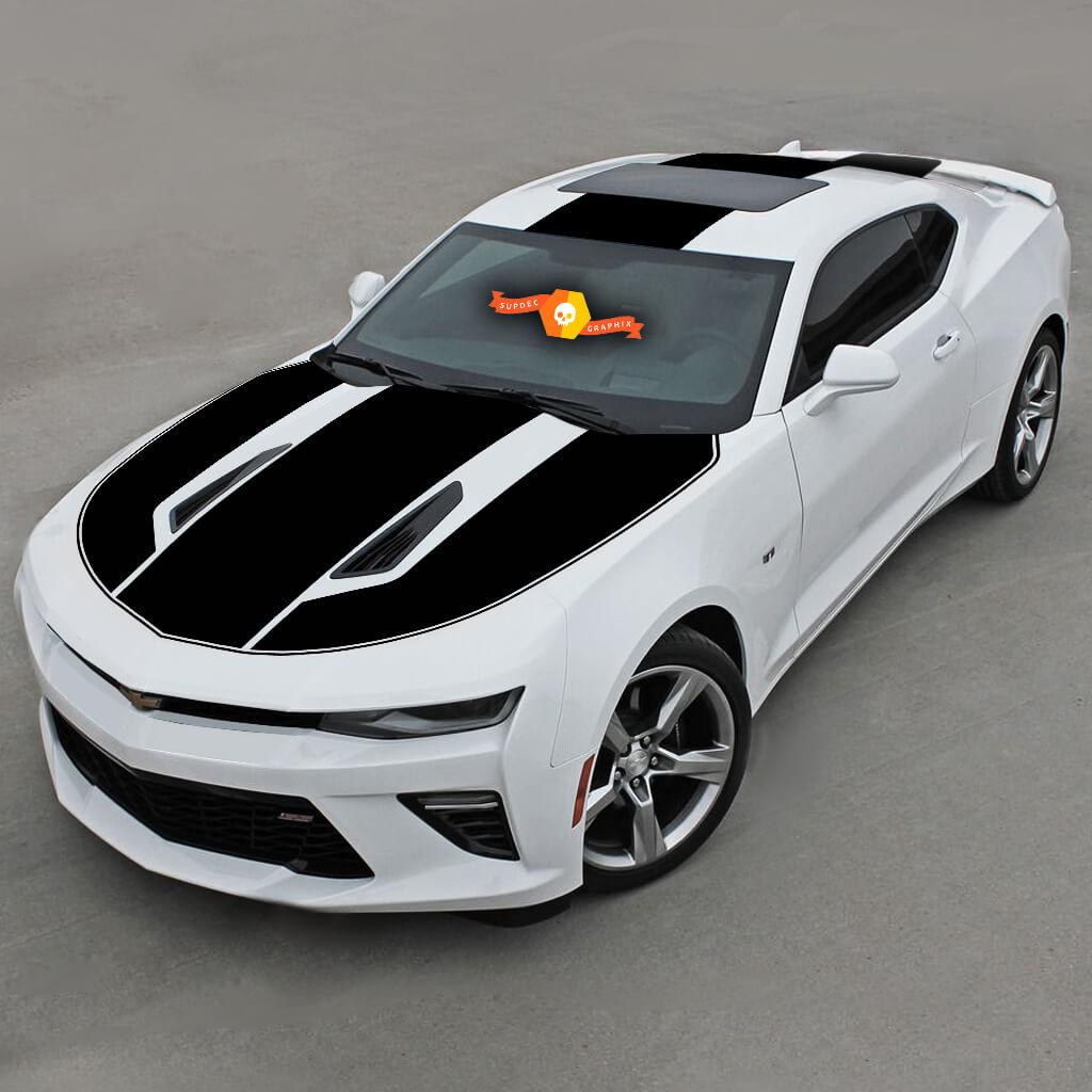 CHEVROLET CAMARO 2016 - 2018 RAYAS SOBRE EL CAPÓ TECHO Y TRASERO
