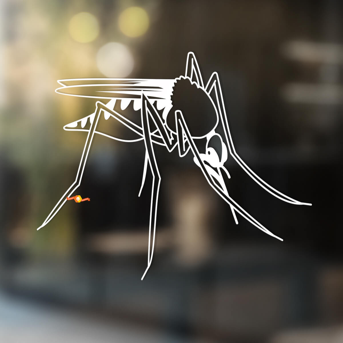 Gnomo mosquito Vinilo Arte Pared Ventana Baño Pegatina Calcomanía #2
