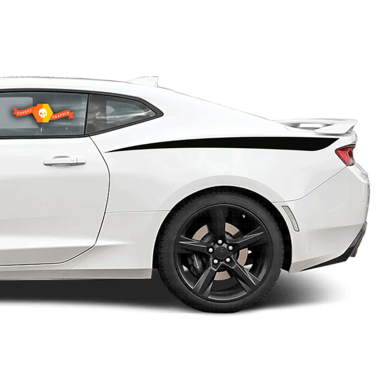 Chevrolet Camaro 2010- 2018 Adhesivo decorativo para cuarto trasero y lateral a rayas
