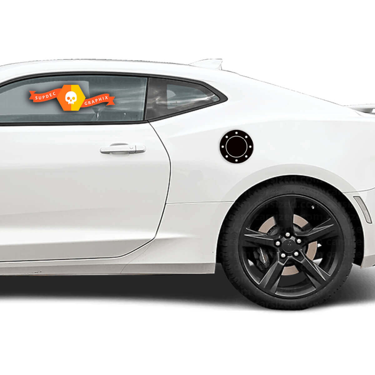 Calcomanía adhesiva superpuesta para puerta con tapa del tanque de gasolina Chevrolet Camaro 2010-2020
