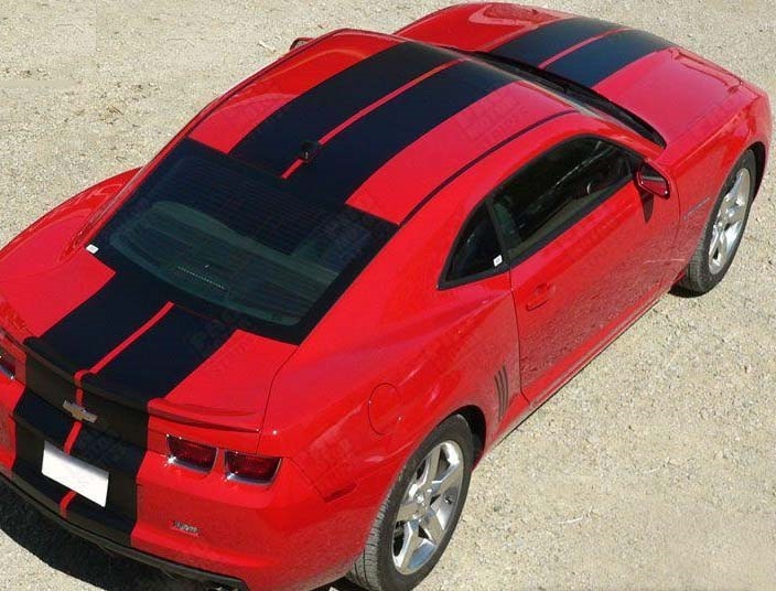Pace Style Dual Center Racing Stripe Kit — Adhesivo de vinilo (capó, techo, maletero, parachoques trasero, parachoques delantero) para Chevrolet Camaro 2010-2015_2