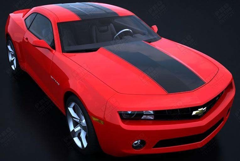 Over The Top Solid Center Stripe Kit — Adhesivo de vinilo (capó, techo, maletero) para Chevrolet Camaro 2010-2015