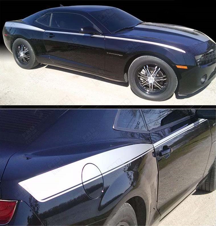 Legacy Style Upper Sport Stripe Pair — Adhesivo de vinilo (lateral) para Chevrolet Camaro 2010-2015