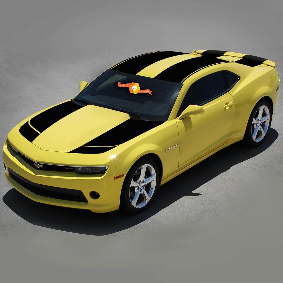 Kit completo de vinilos laterales estilo rayas de carreras Bumblebee para Chevrolet Camaro 2010-2015