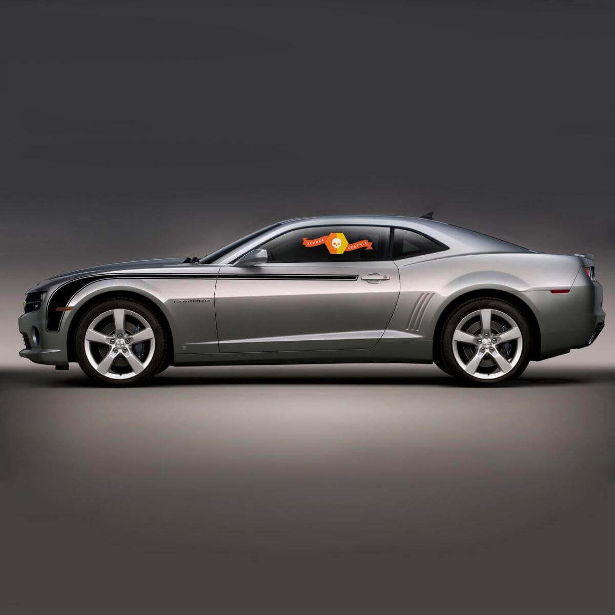 Kit de vinilos para franjas laterales curvas para Chevrolet Camaro 2010-2013