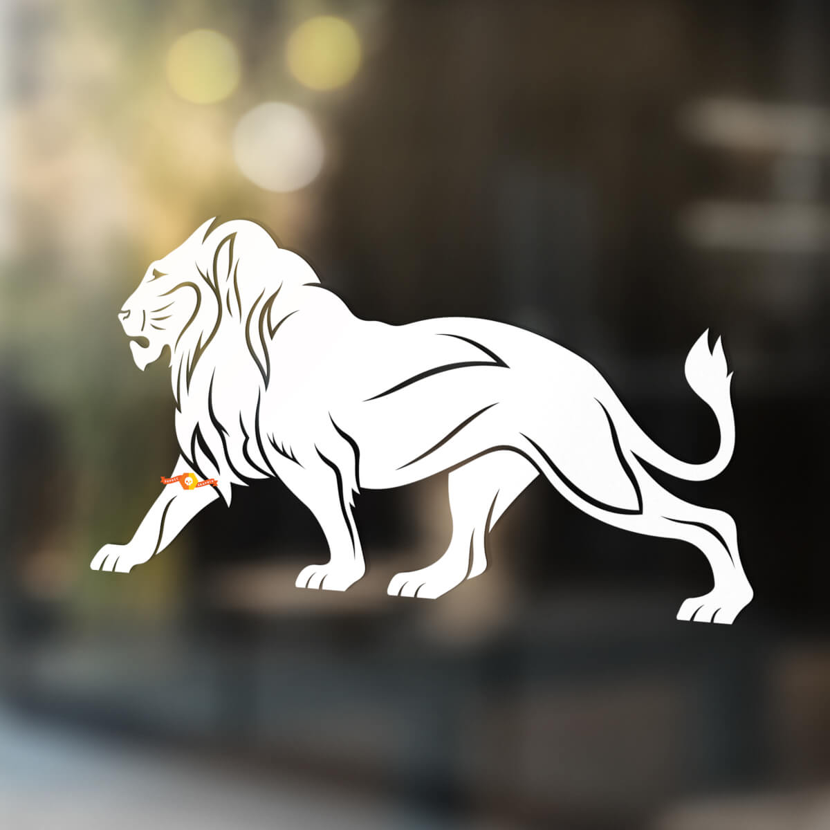 Lion Vinilo Arte Pared Ventana Baño Pegatina Adhesiva removible #1
