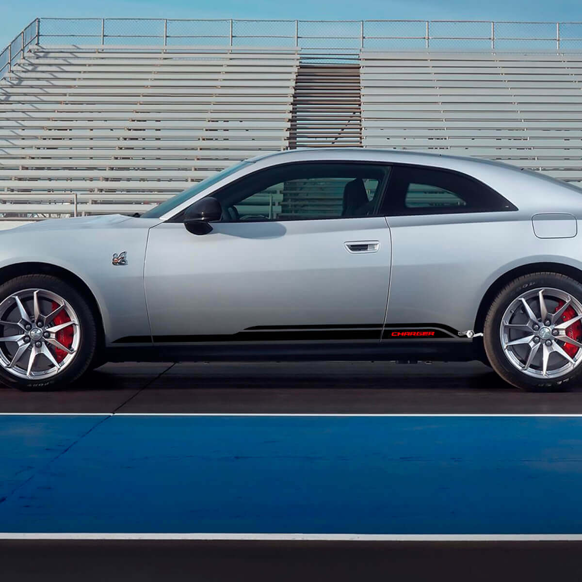 Estrellas de calcomanías de panel de balancín lateral para Dodge Charger Electric 2 Colors
