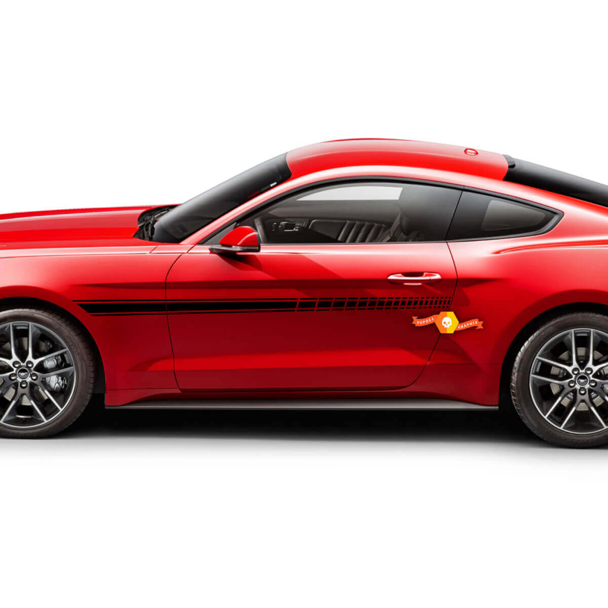 Ford Mustang 2005-2024 pegatinas decorativas a rayas para puertas laterales
