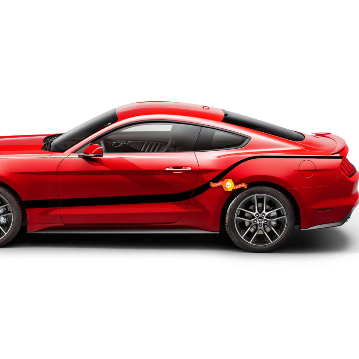 2x Stripe para pegatinas de calcomanías Ford Mustang SIDE Accent
