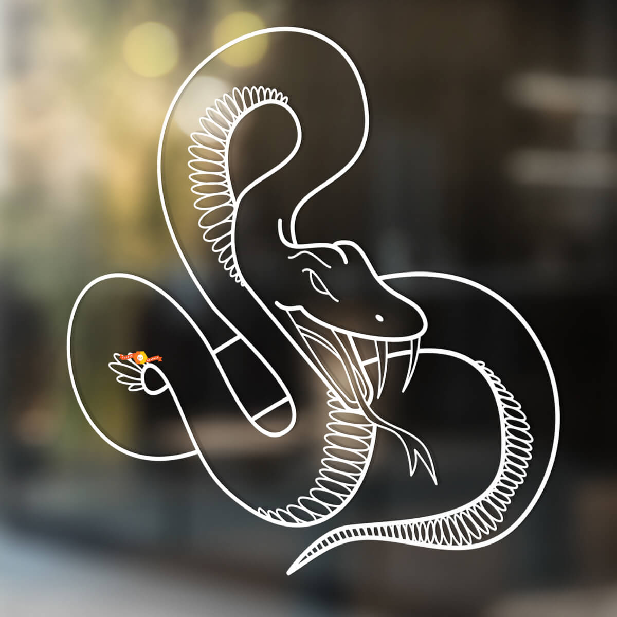 Serpiente vinilo arte pared ventana baño pegatina calcomanía extraíble #16
