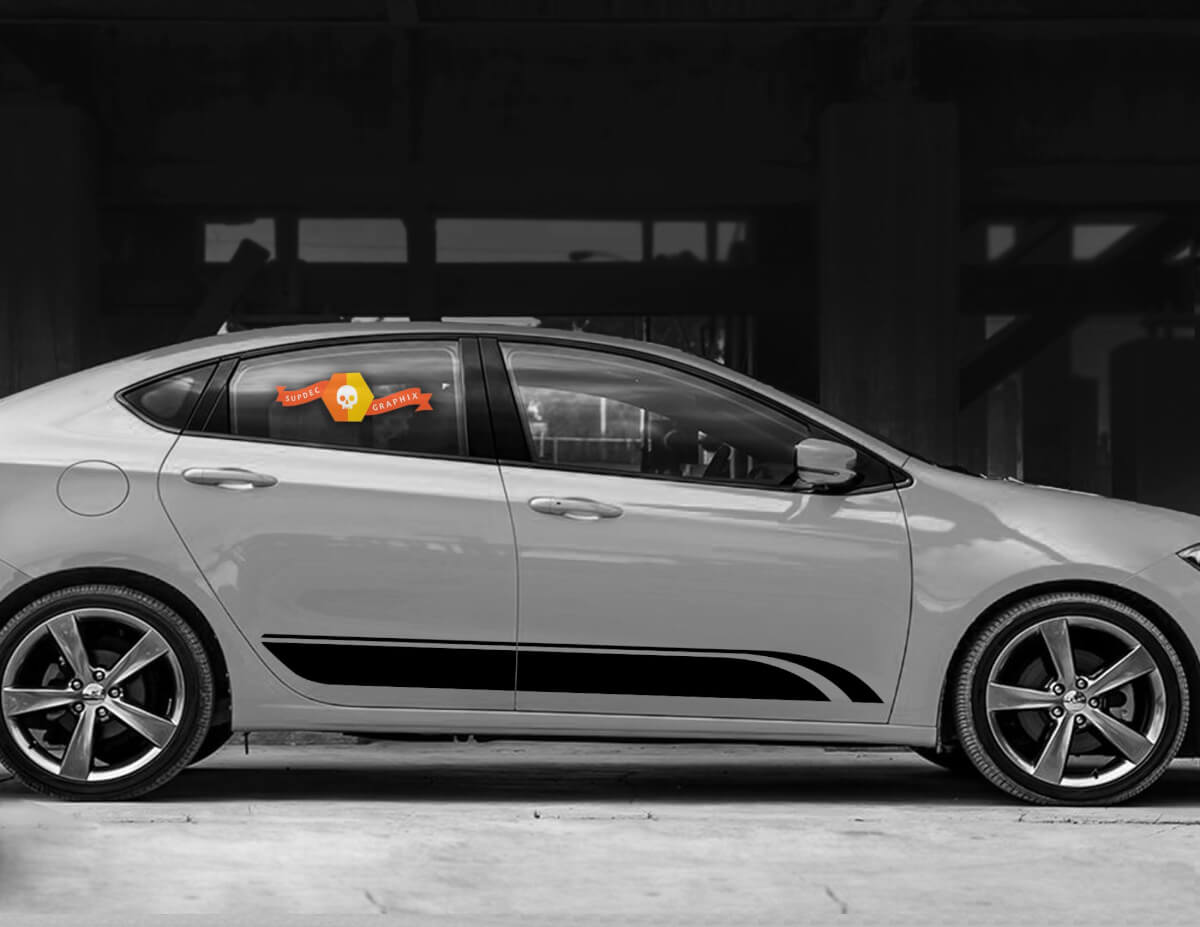 Paneles laterales inferiores de moldura de puerta 4 para Dodge Dart