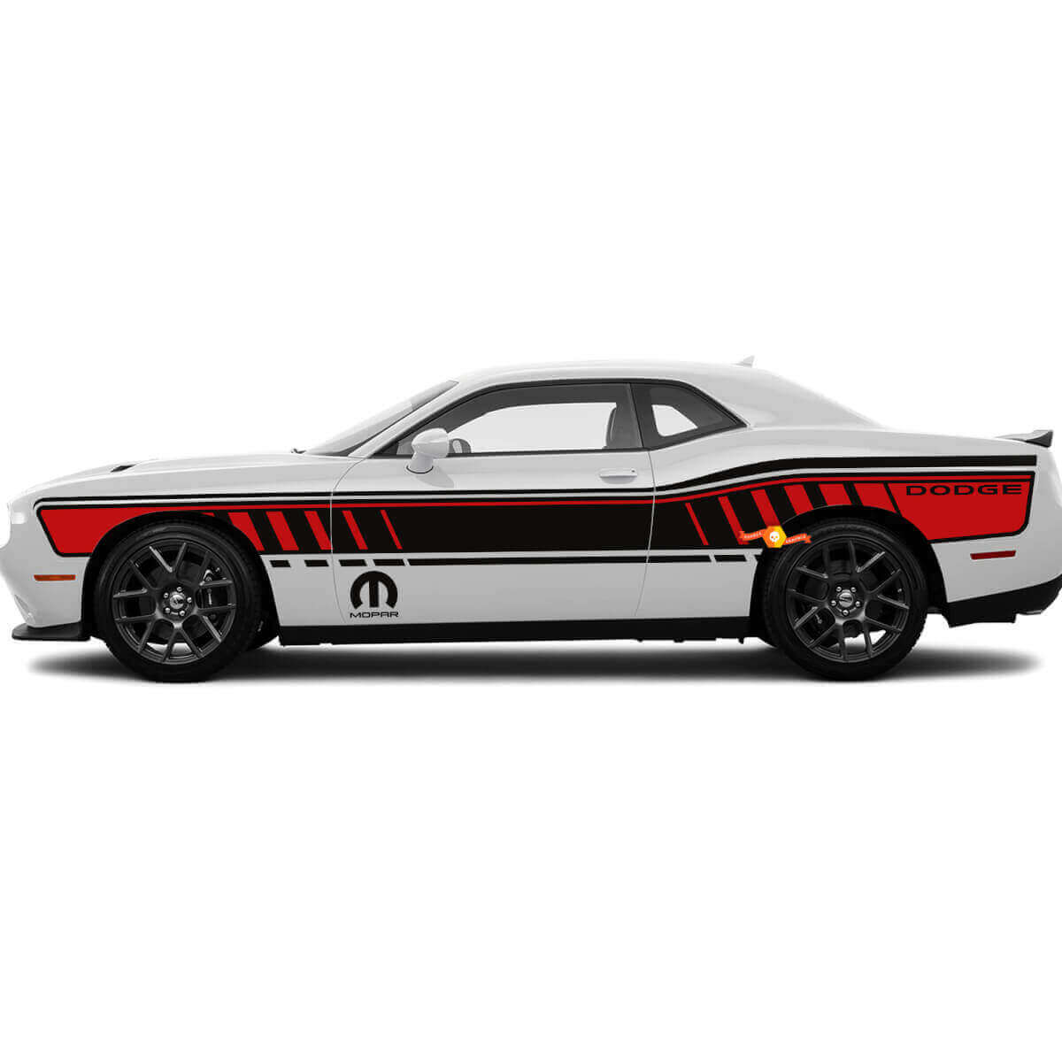 Calcomanías de estilo Hot Wheels SRT para puerta lateral completa de Dodge Challenger