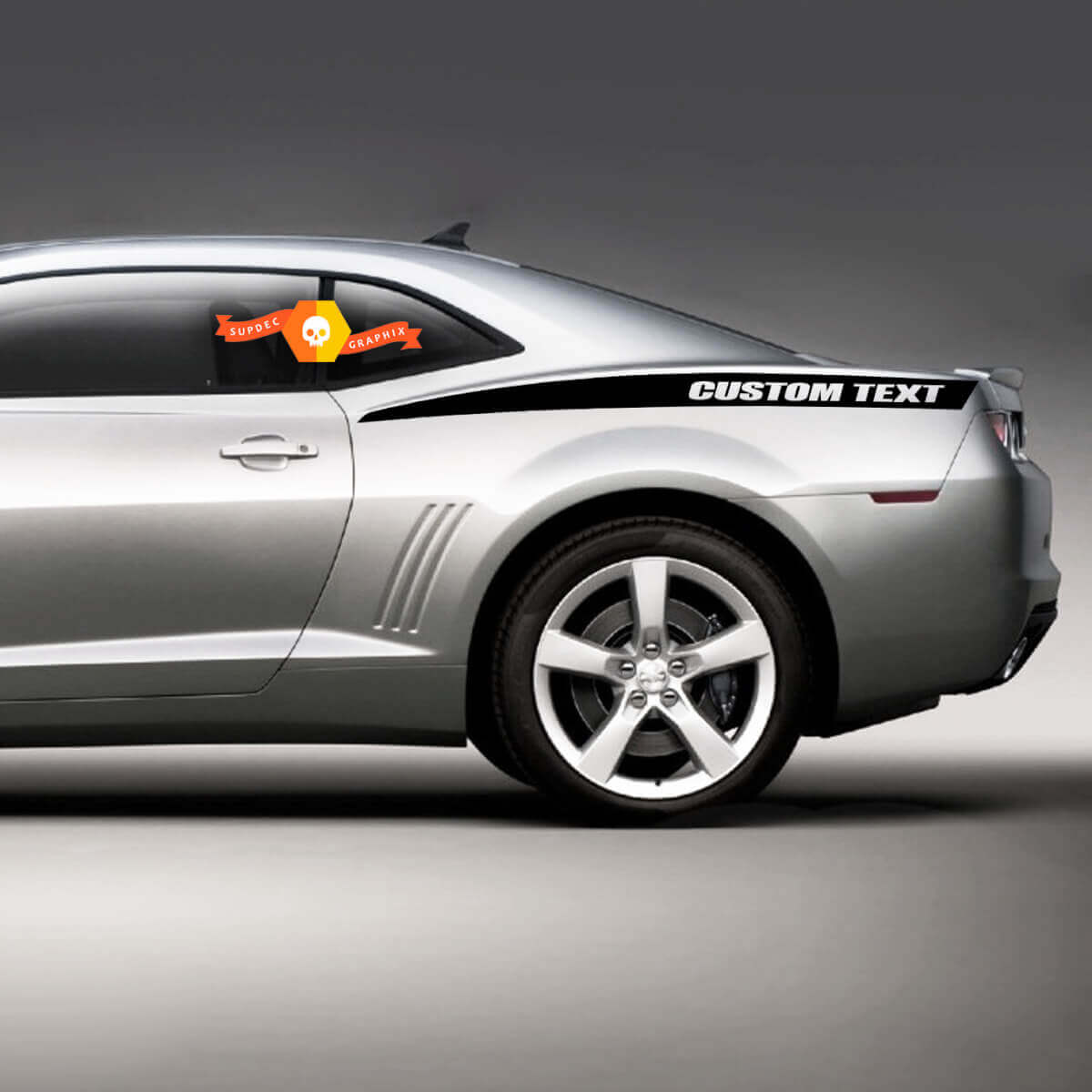 Calcomanía de Raya Lateral Trasera con Texto Personalizado para Chevrolet Camaro 2010-2024