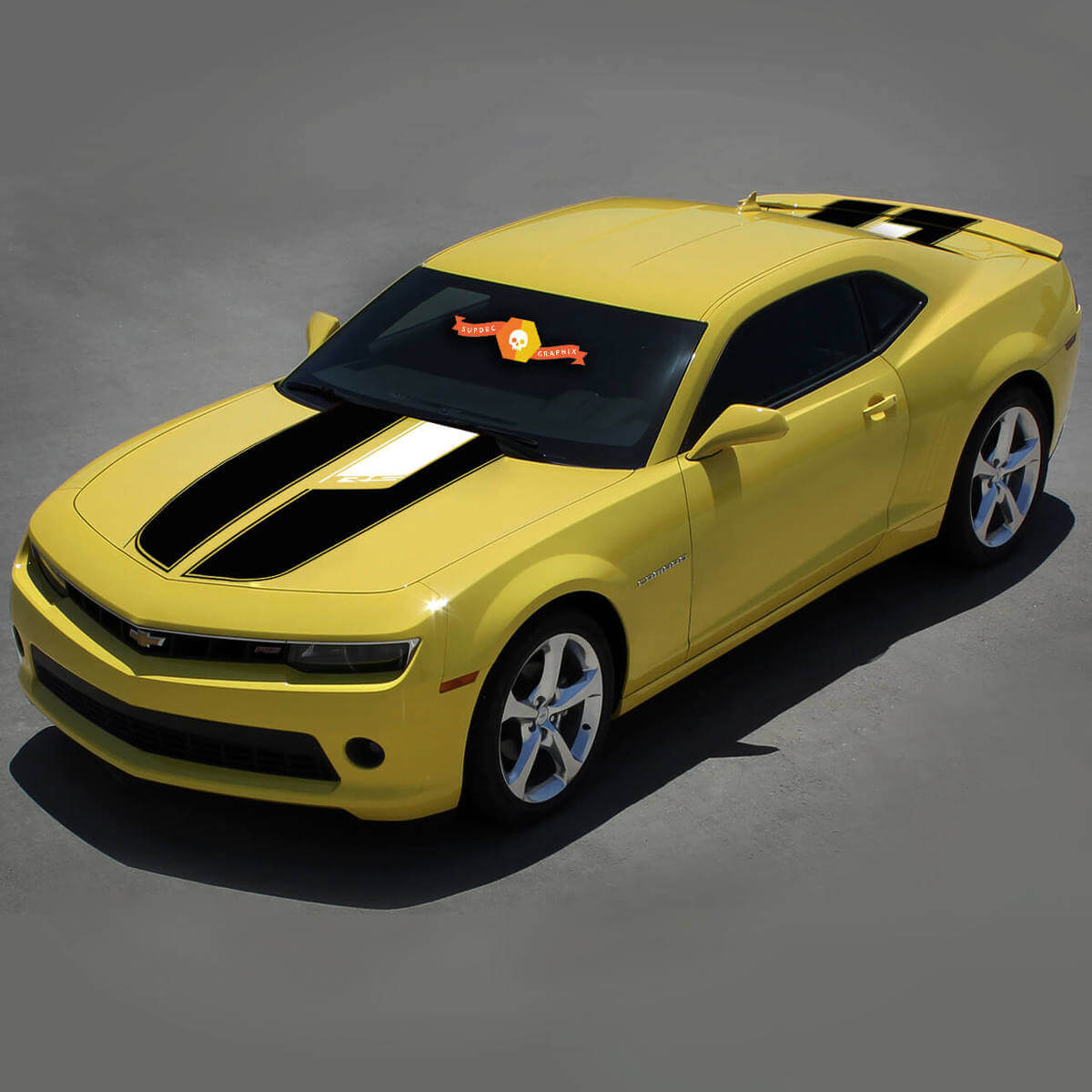 CHEVROLET CAMARO 2010-2015 ESTILO 45 ANIVERSARIO 2 colores RAYAS
