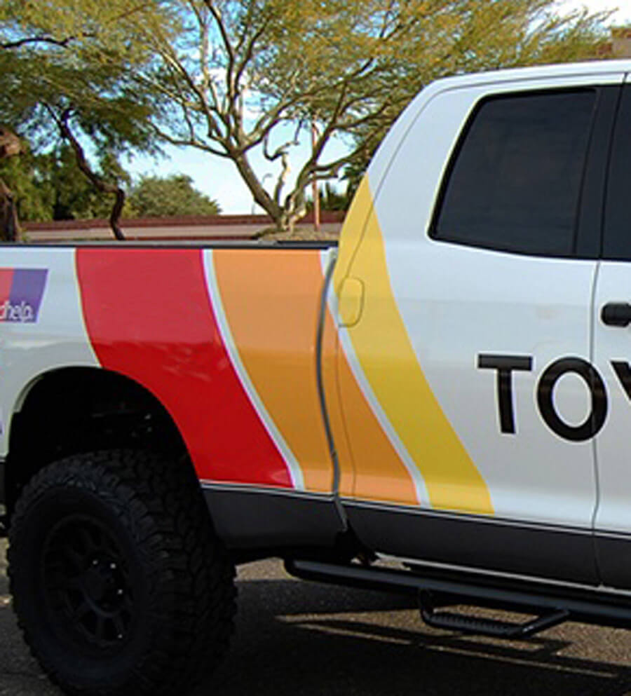 Kit de pegatinas de vinilo con franjas laterales retro estilo old school para Toyota Tundra
