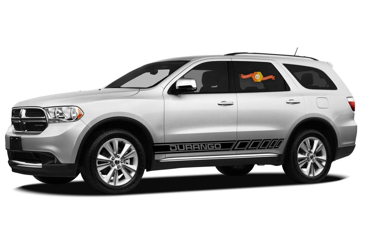 Kit de adhesivos de vinilo con rayas laterales en contorno de marca para Dodge Durango