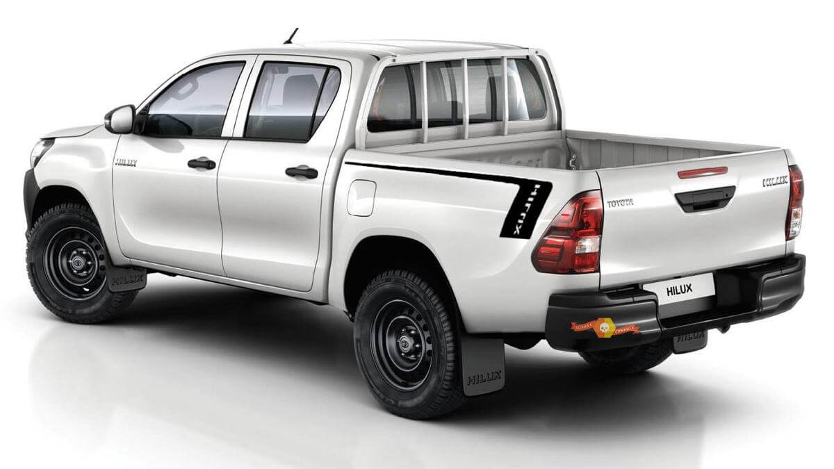 TOYOTA HILUX 2x franjas laterales de vinilo adhesivos para el cuerpo con gráficos de primera calidad
