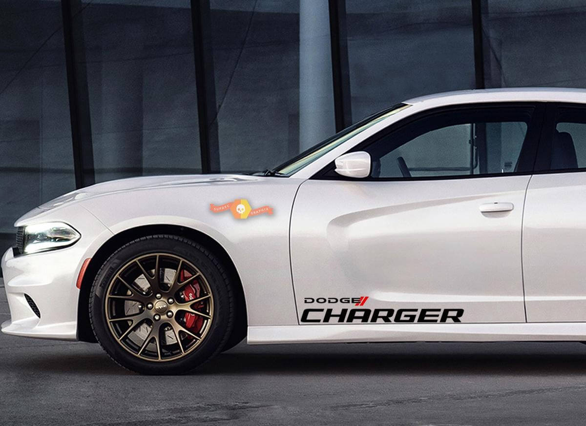 Kit de adhesivos de vinilo de raya lateral de competición para Dodge Charger 2011-2018