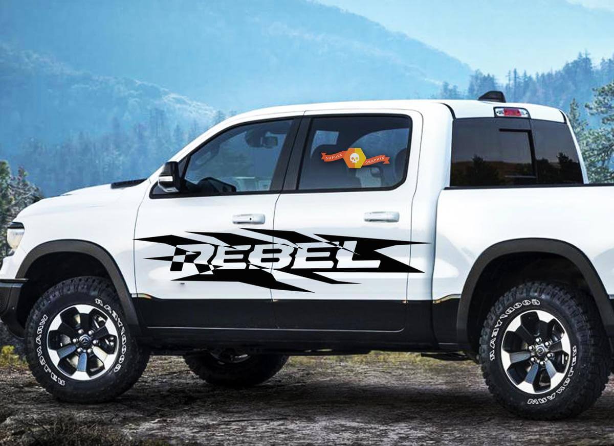 Kit de Vinilos Laterales Rebel para Dodge Ram 1500 2500 3500